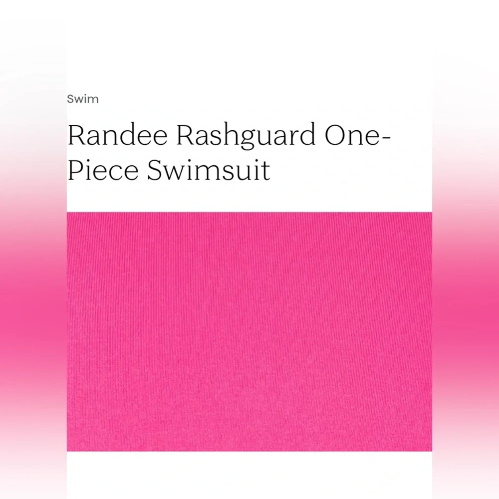 Lilly Pulitzer Hot Pink Long-Sleeve Zip One-Piece Swimsuit - Picture 5 of 5